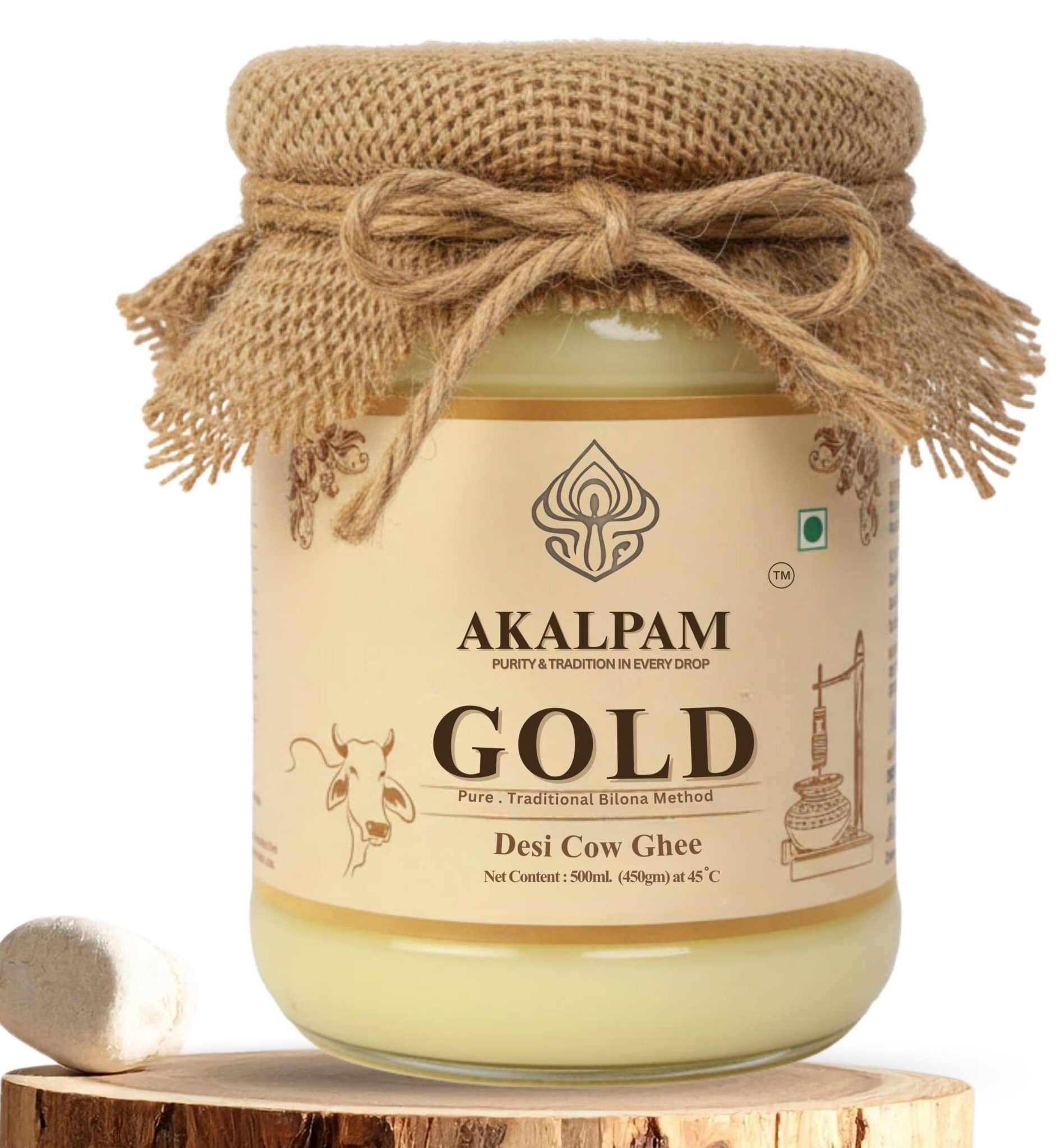 Akalpam Gold Desi Cow Ghee 500 ML