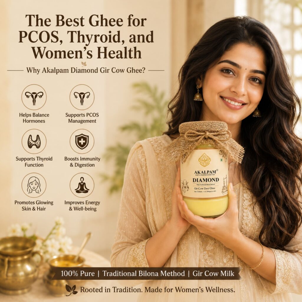 The Best Ghee for PCOS, Thyroid, and Women's Health – Why Akalpam Diamond Gir Cow Ghee