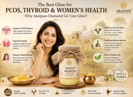 The Best Ghee for PCOS, Thyroid, and Women's Health – Why Akalpam Diamond Gir Cow Ghee