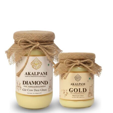 Akalpam Gir Cow Desi Ghee Combo Pack (Diamond 1L + Gold 500ml)