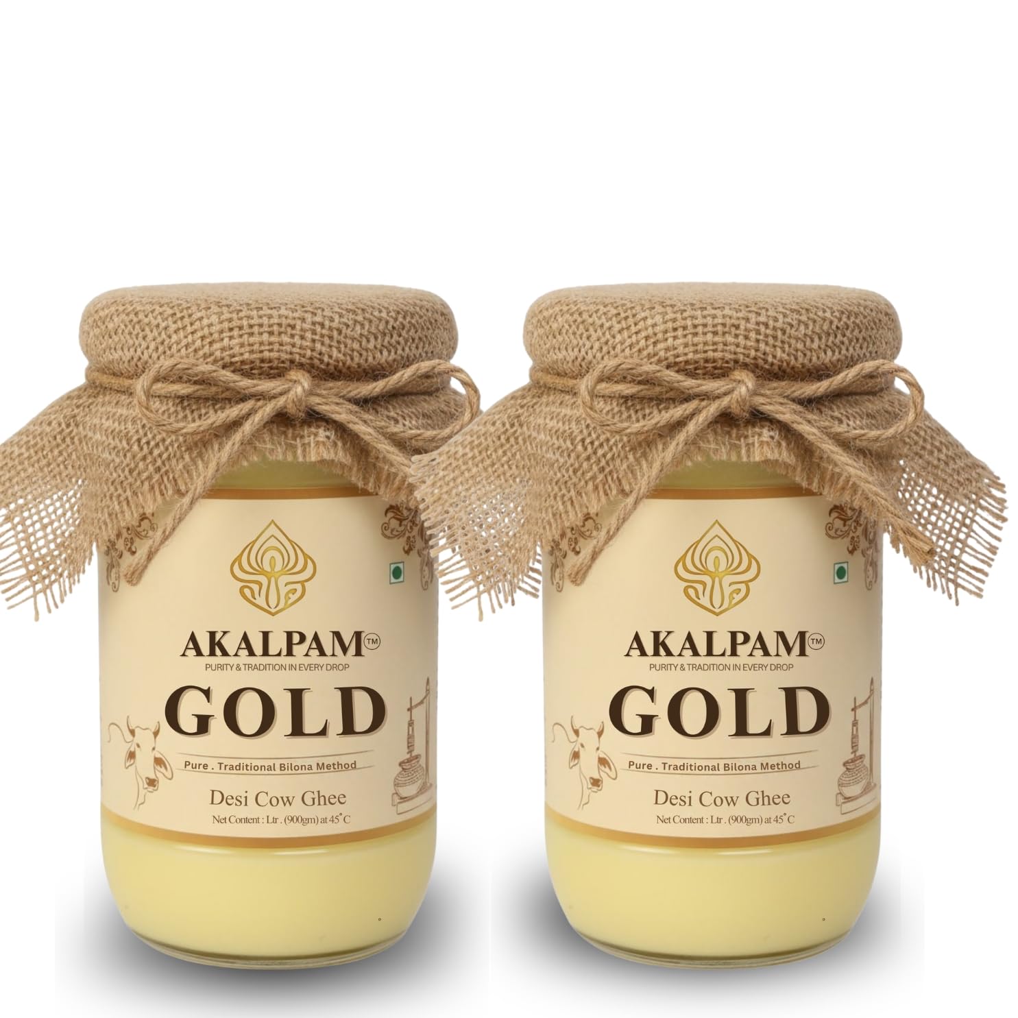 Gold Desi Cow Ghee (1l+1L)