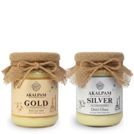 Gold Desi Cow Ghee 500ML & Silver Buffalo Desi Ghee 500ML