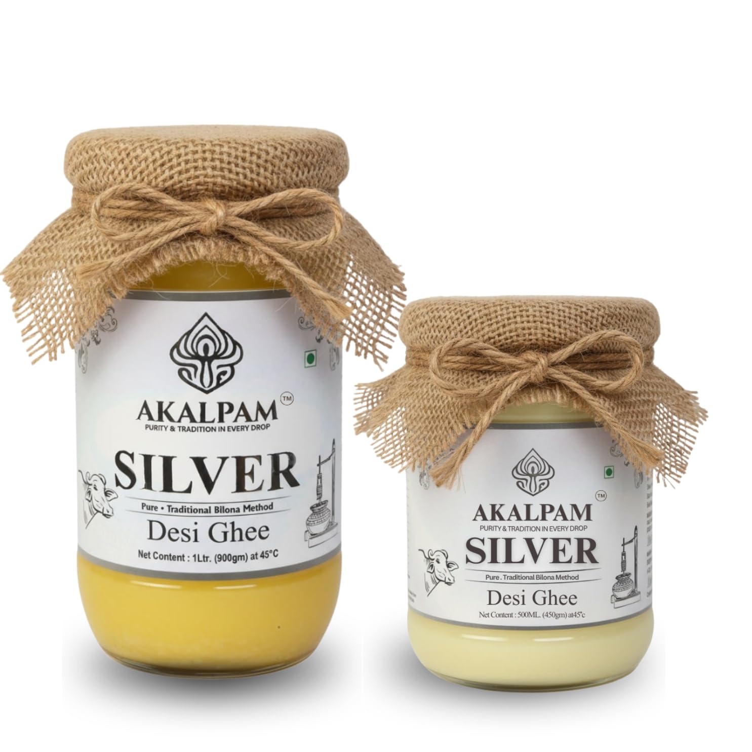 Silver Buffalo Desi Ghee 1L & 500ML Combo
